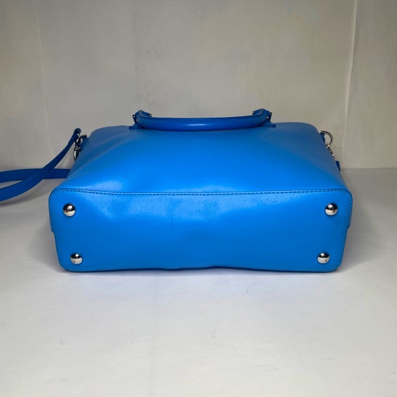 Vera Bradley Coastal Blue Leather Composition Satchel Crossbody & Shoulder Bag - Picture 7 of 14